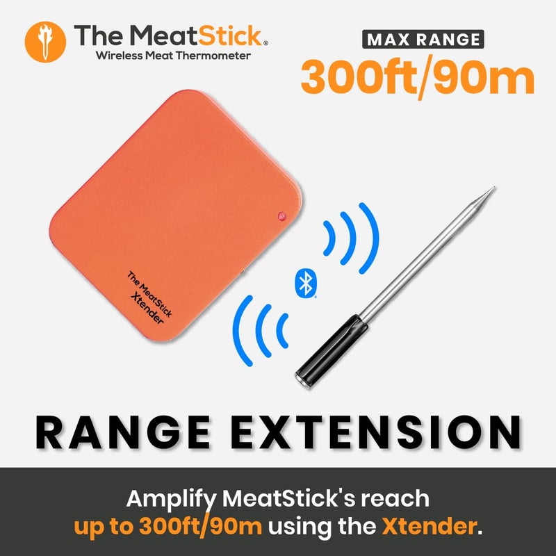 The MeatStick Xtender Set | Smart Wireless Meat Thermometer | 300ft Range Digital Food Probe with Bluetooth | for Smoking, Grilling, BBQ, Air Fryer, Deep Frying, Oven, SousVide, Rotisserie - Image 5